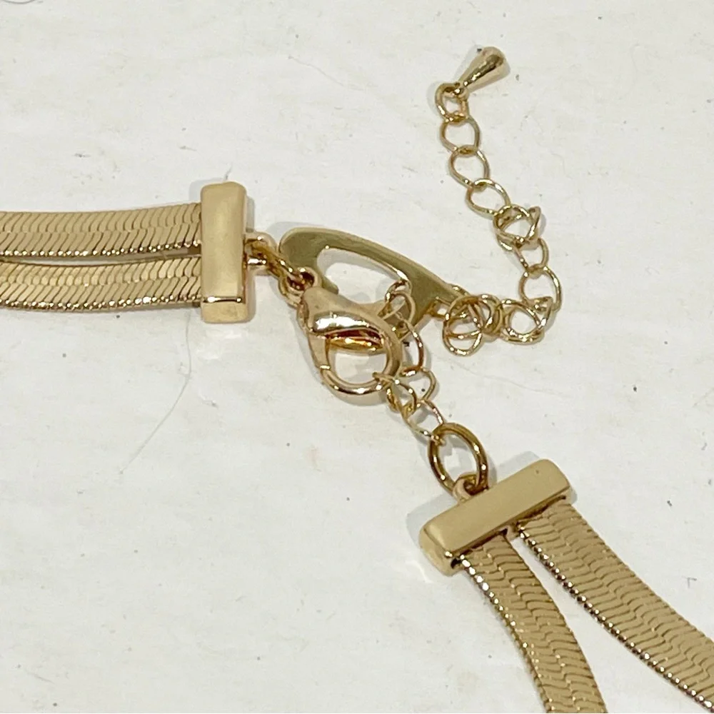 Thalia Sodi Gold-Tone Large Stone Double Strand Statement Necklace Jewelry‎